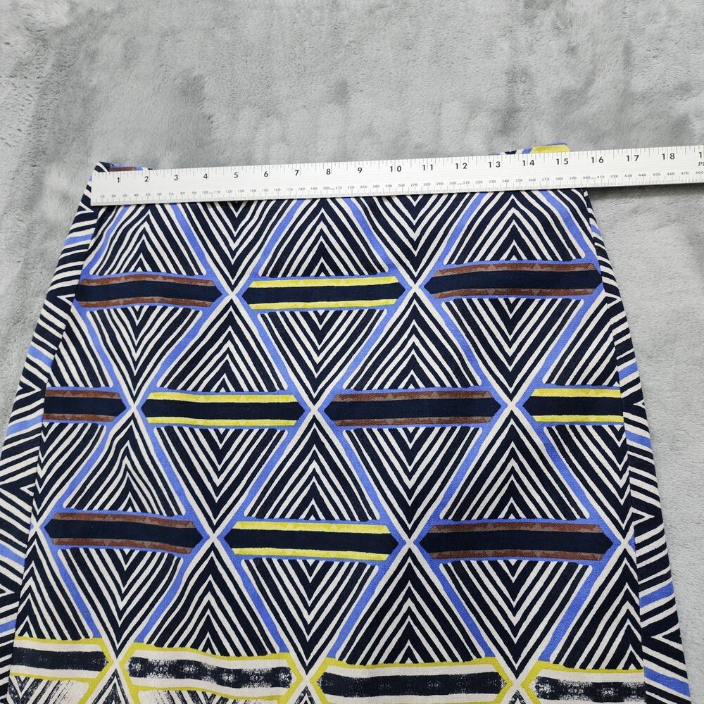 Nic+Zoe Skirt Size 10 Multicolor Tribal Geometric Pencil Stretch‎ Exposed Zip - Picture 5 of 7